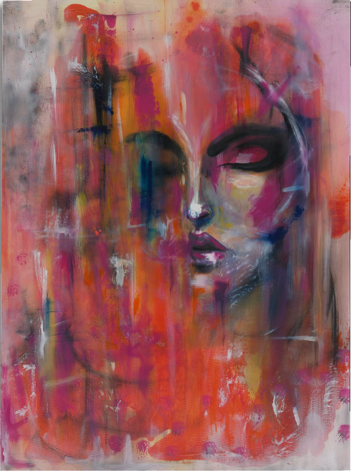 Lady in Red – 60x80 cm | Kunst, die Eleganz und Leidenschaft vereint